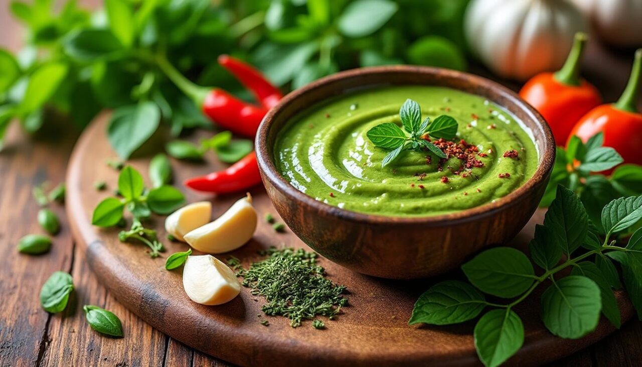 découvrez comment préparer facilement une sauce verte africaine onctueuse et parfumée avec des ingrédients simples. suivez nos conseils pour réussir ce délicieux accompagnement traditionnel qui relèvera tous vos plats.